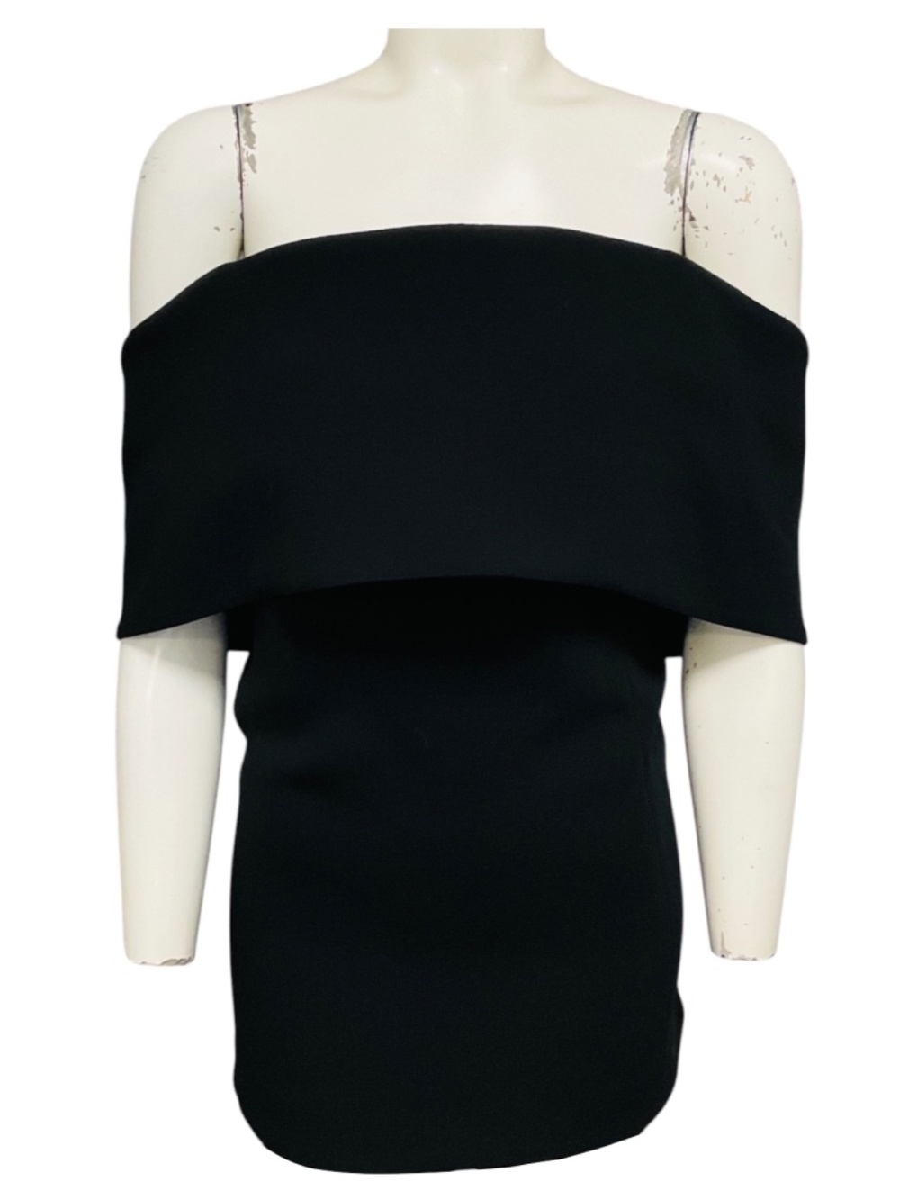 TOTEME BLACK OFF-SHOULDER EVENING TOP